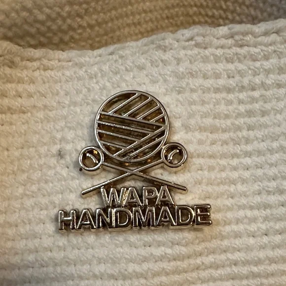 WAPA Handmade Over the shoulder Rapunzel white and tan bag - Picture 2 of 10